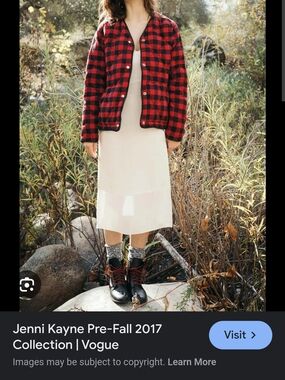 Jenni Kayne Red and Black Buffalo Plaid Puffer Jacket